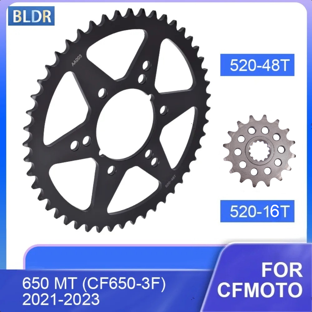 Motorcycle Gear Bundle - 520-16T 48T モーターサイクルアクセサリー フロントリアスプロケットギアホイールキット CF Moto