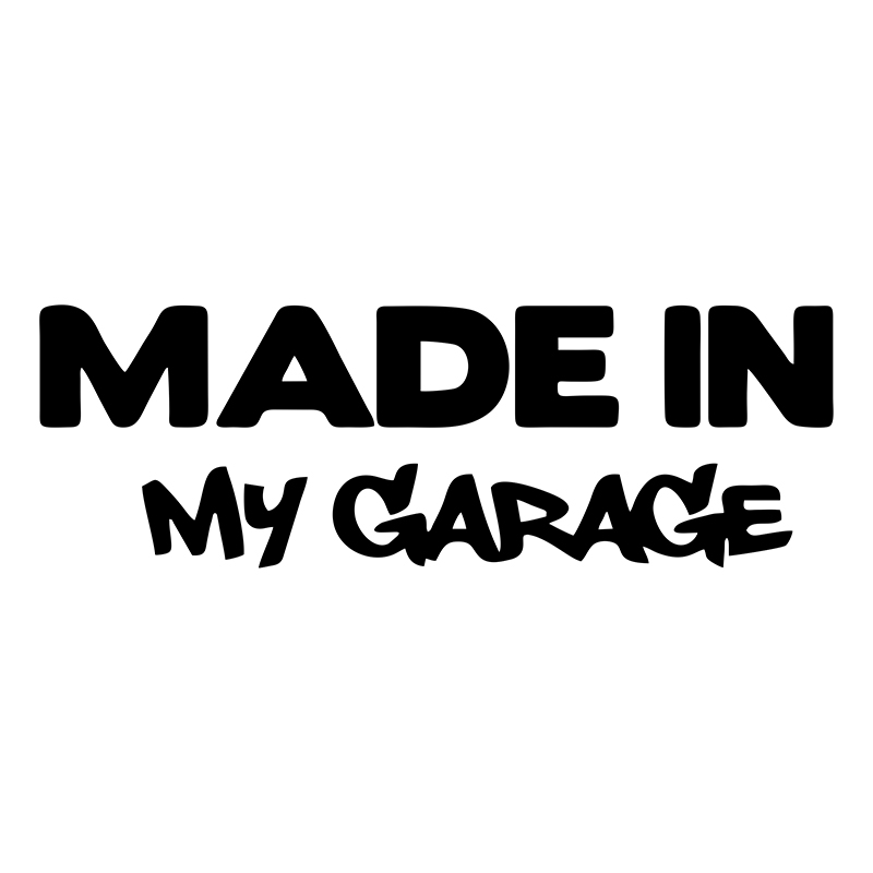 Motorcycle Gear White - 1pc MADE IN MY GARAGE 面白い車のステッカー