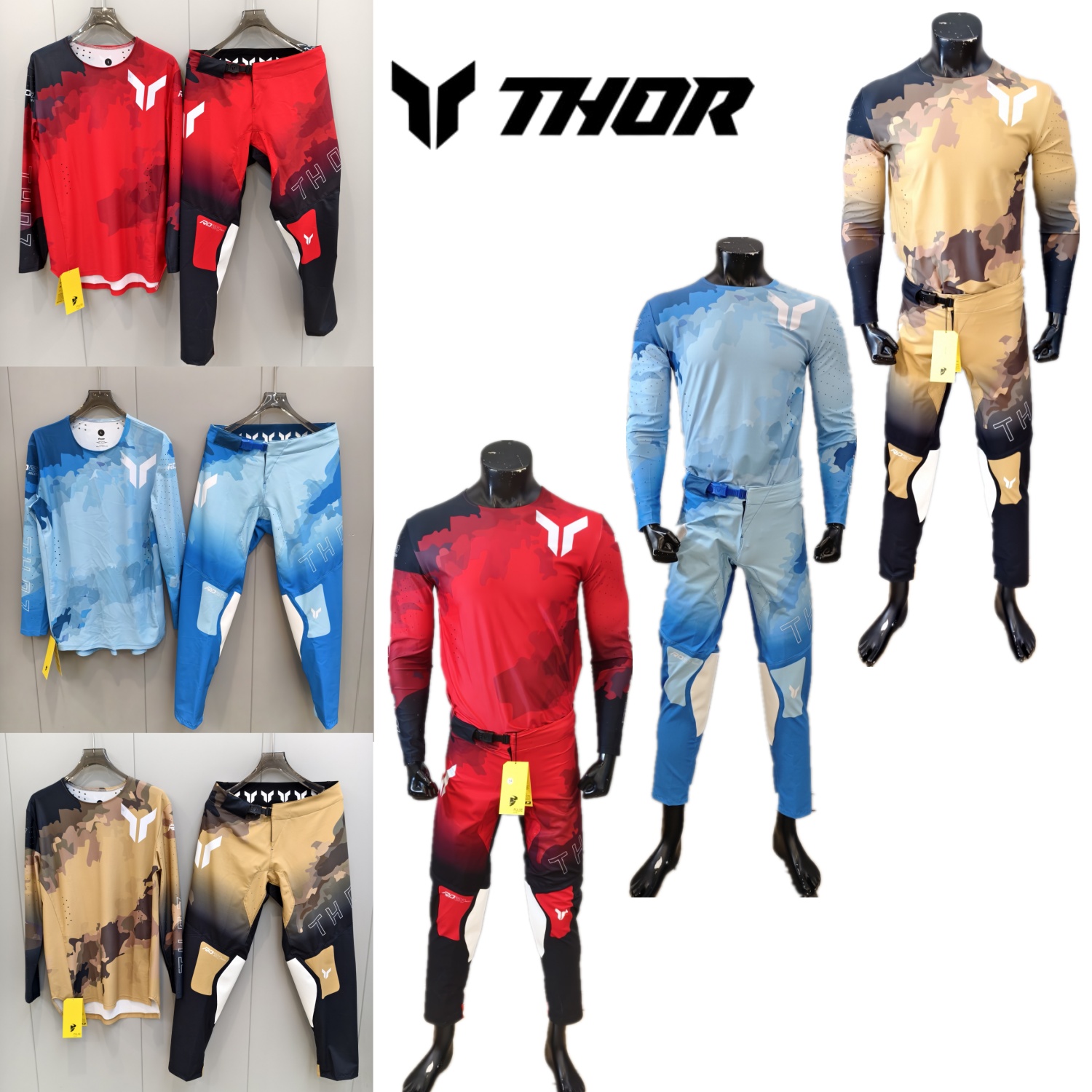 Motorcycle Gear Bundle - THOR モトクロスギアセット MX オフロードバイクスーツ ダートバイクジャージセット モトジャージ＆パンツ