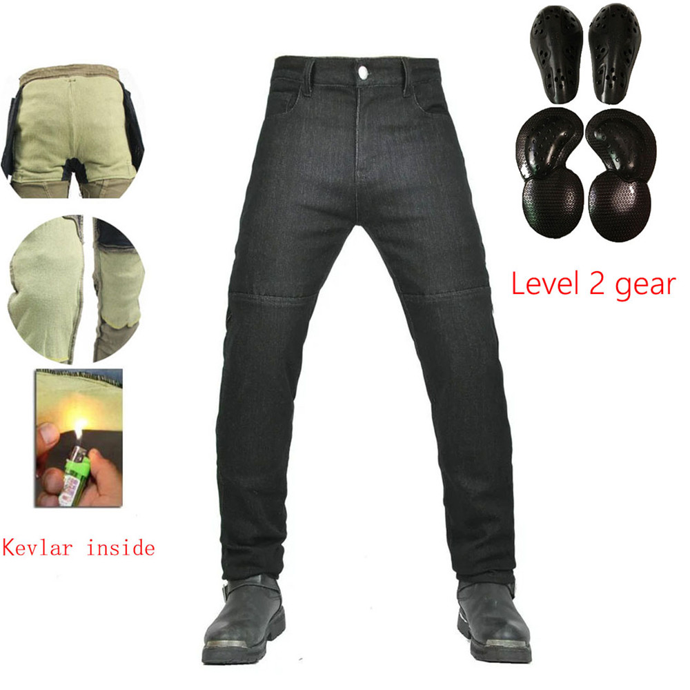 バイク用ジーンズパンツ |   柔らかい弾性インセットギア  - Motorcycle Gear Jeans のレビューと価格
