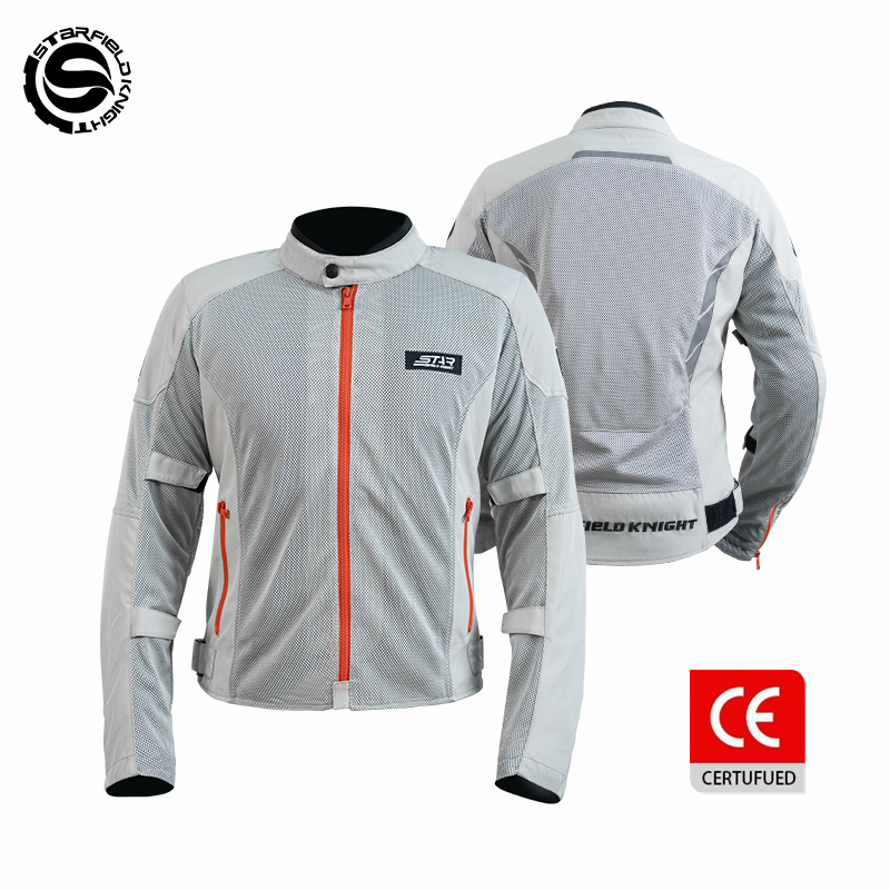 SFK グレーホワイトオートバイジャケットメンズライディング - Motorcycle Gear White のレビューと価格