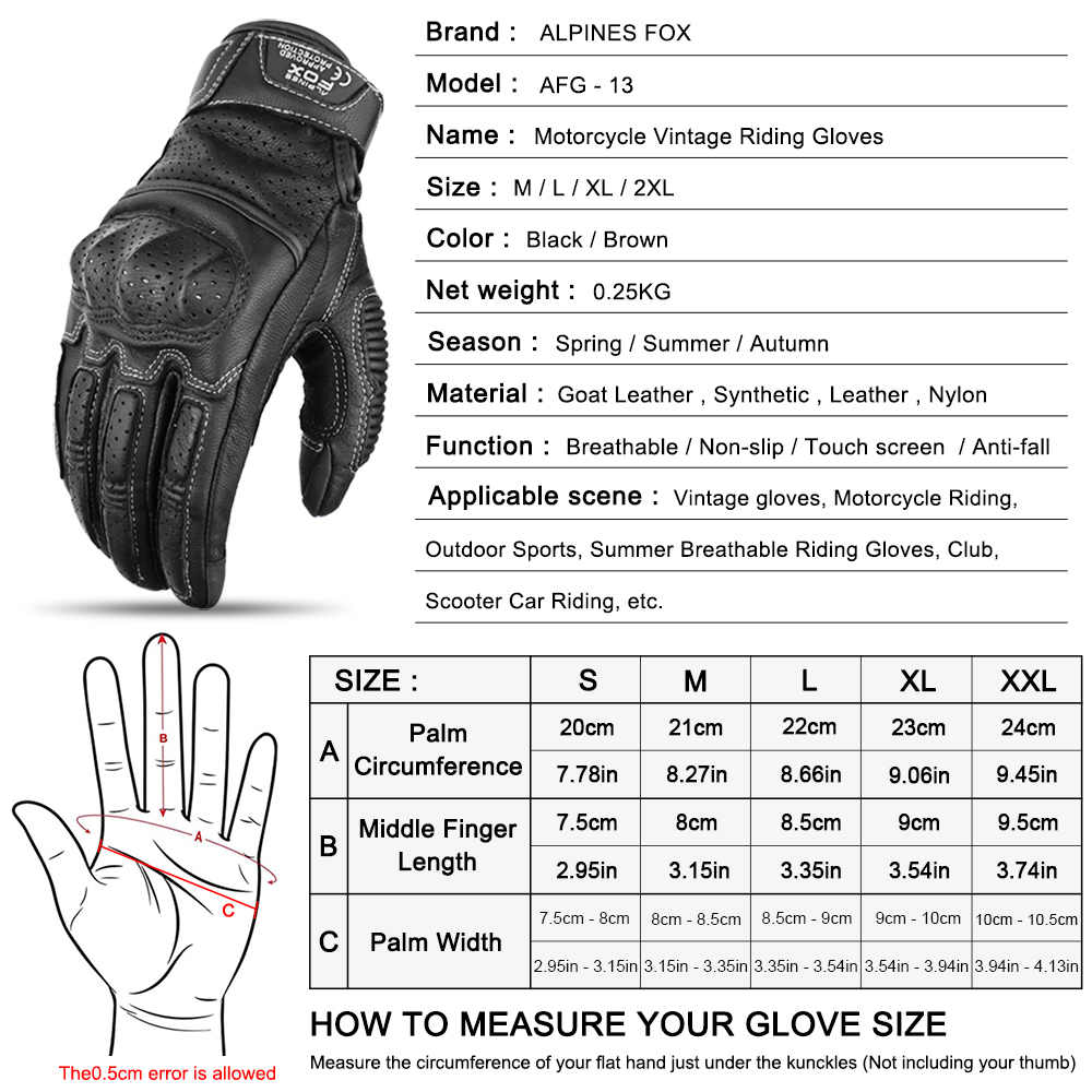 男性用の革製オートバイ用手袋,レトロな保護ギア,ロードレーシ - Motorcycle Gear Alpine のレビューと価格