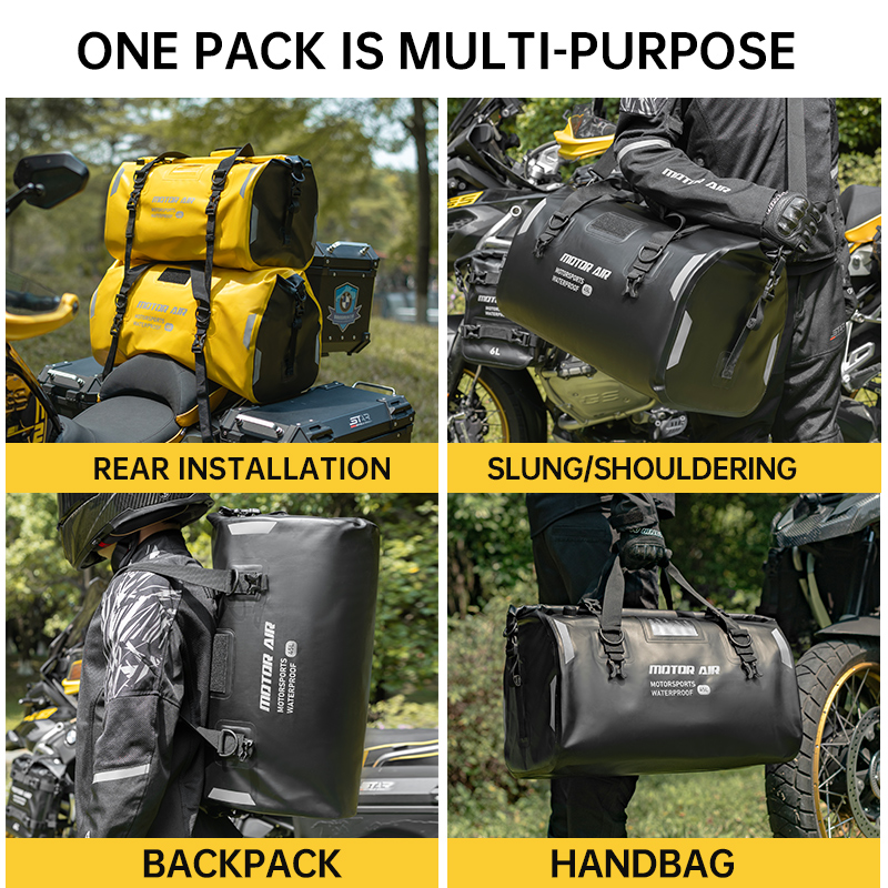 モーターエア イエロー バイクバッグ 2026年新作 リアシ - Motorcycle Gear Organizer のレビューと価格
