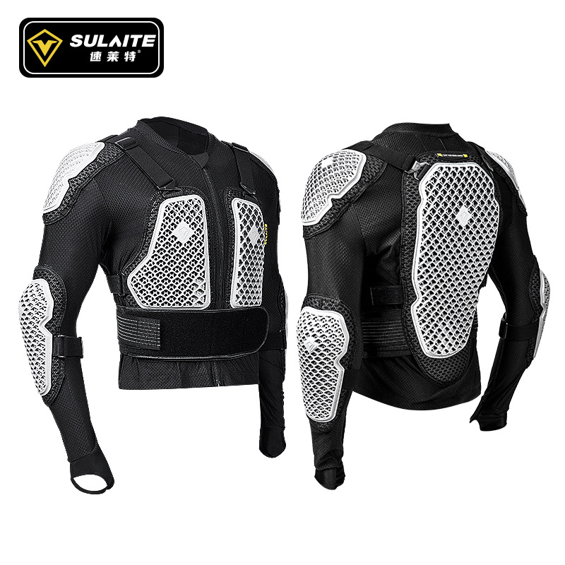 SULAITE オートバイジャケットパンツセット男性夏通気性 - Motorcycle Gear White のレビューと価格