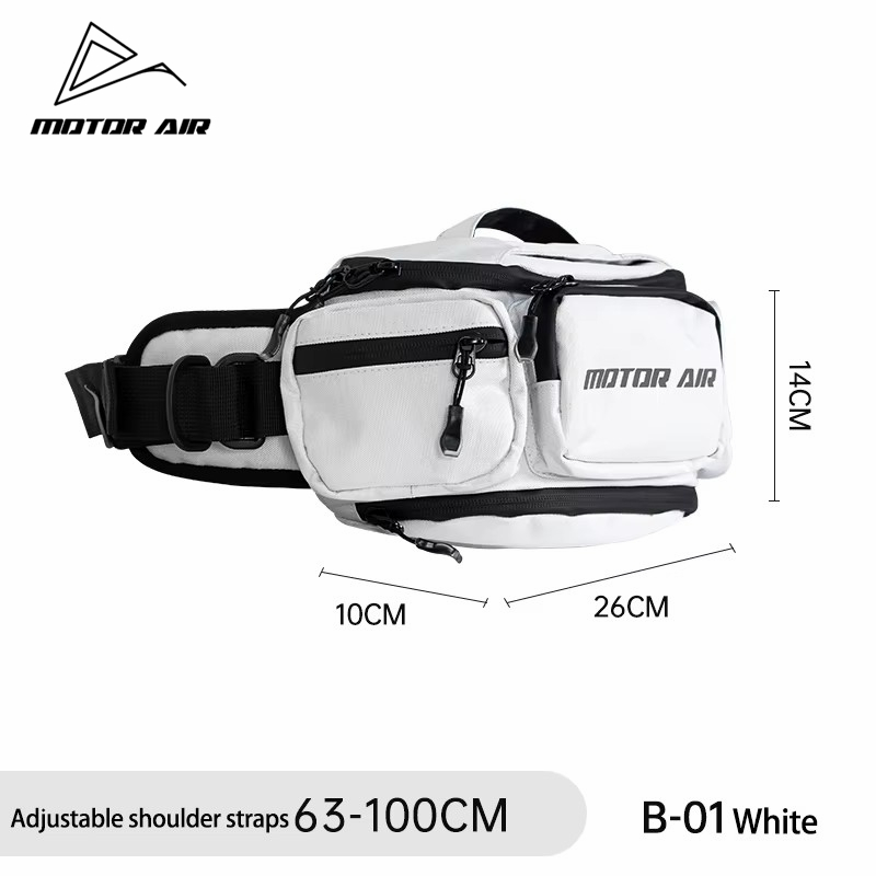 モーターエアホワイト バイク用サイクリングウエストバッグ チ - Motorcycle Gear White のレビューと価格